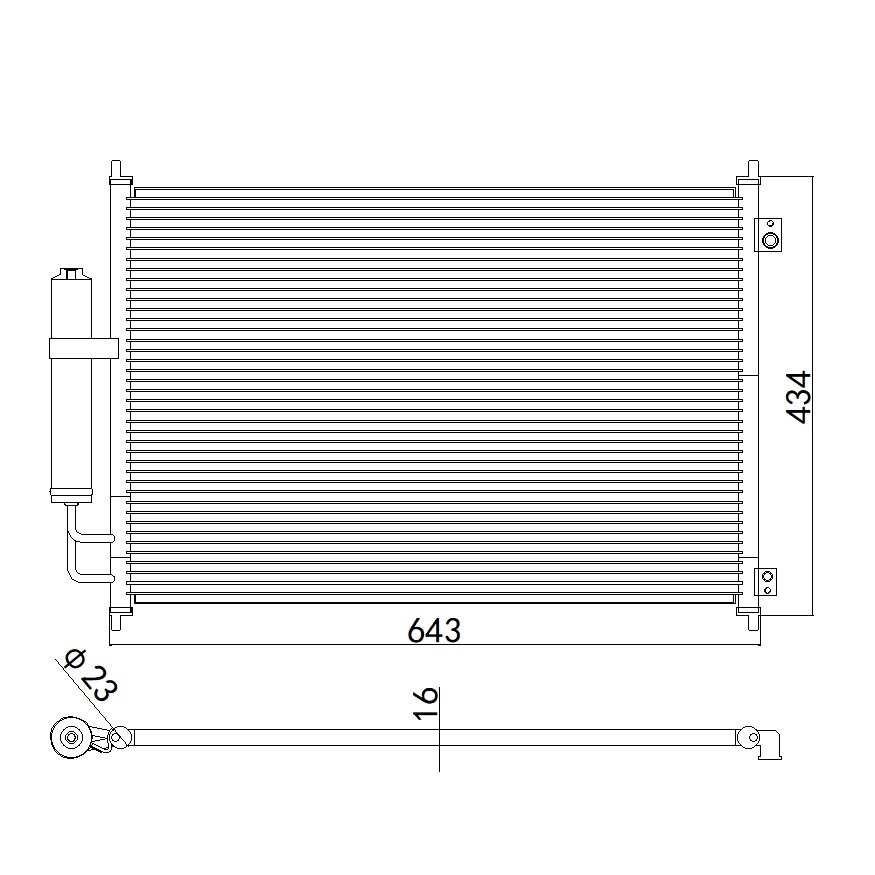 Aftermarket Car Auto Air Conditioning System Auto AC Condenser FOR NISSAN X-TRAIL T31 OEM 92100-JG000