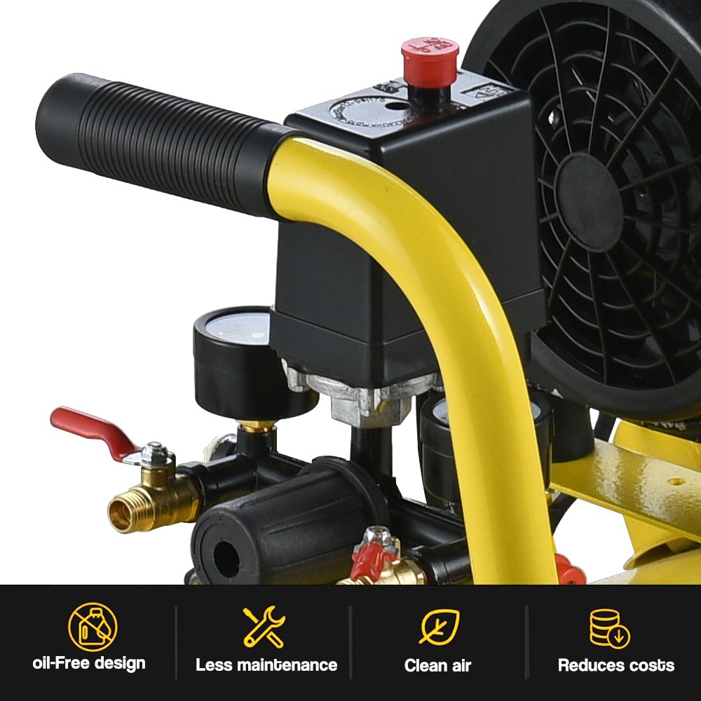 Silent Oil Free Portable Industrial Compressors Machine 220V 1400RPM 1Hp 750W 50L Compressor air