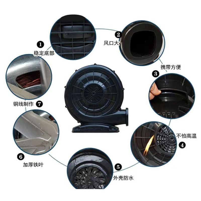 Silent 220V Electric Industrial Turbo Air Blower Machine Centrifugal Fan Motor for Inflatables