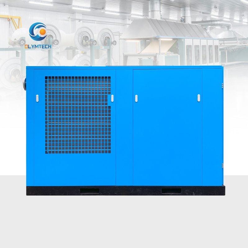 New 75kw Twin Two Stage Direct-Driven Rotary Screw Air Compressor Industrial 380V 100hp Motor Power Essential Air End