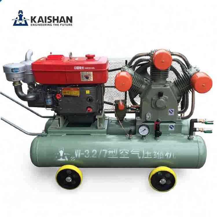 230L tank 3 Cylinder diesel Engine Type Piston air Compressor for Mining