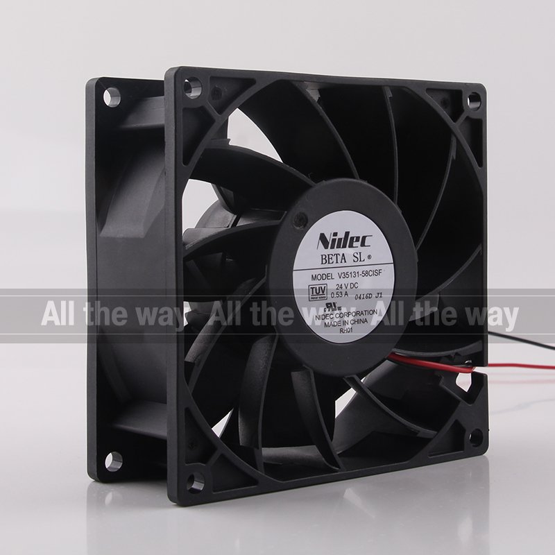 NIDECV 12V 48V DC24V 0.53A EC AC 9038 9CM 90X90X38MM 3-wire Inverter Large air Volume 35131-58CISF Cooling Fan