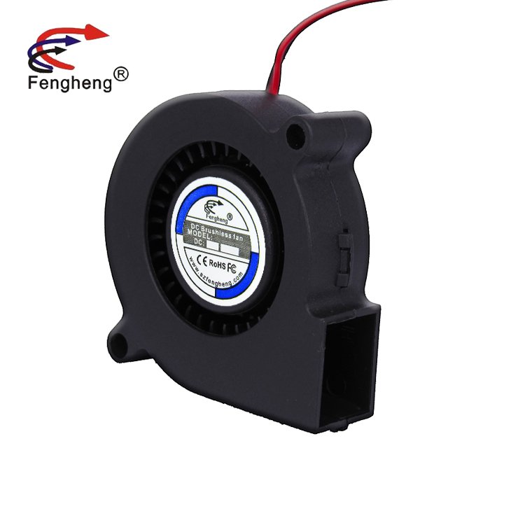 Fengheng Blower Fan 50mm Ball Bearing Brushless Motor DC Motor 12v Turbo Fan 50x50x15mm for 3D Printer Fan 2pin