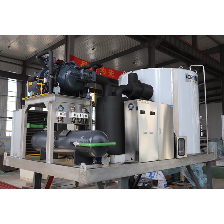 15t Per Day Fish Plant Unit Flake Ice Maker Machine with air Cooled Condenser