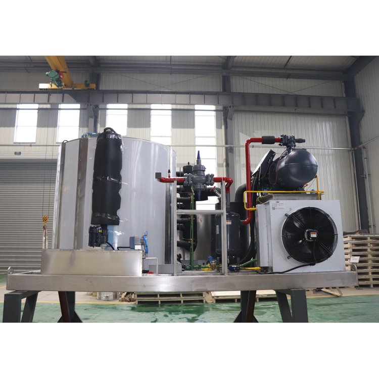 15t Per Day Fish Plant Unit Flake Ice Maker Machine with air Cooled Condenser