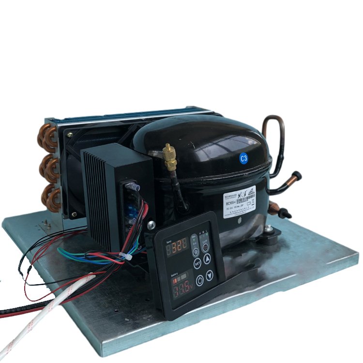 BD75HC Air-cooled Refrigerator Freezer R134a DC 12V 24V Compressor Condensing Refrigeration Unit