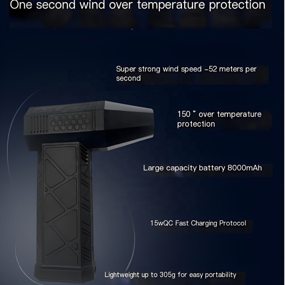 130000Rpm 3 Gears Integrated Suction And Blowing Portable Hand Held Fan Car Vacuum Cleaner Turbo Fan Air Duster