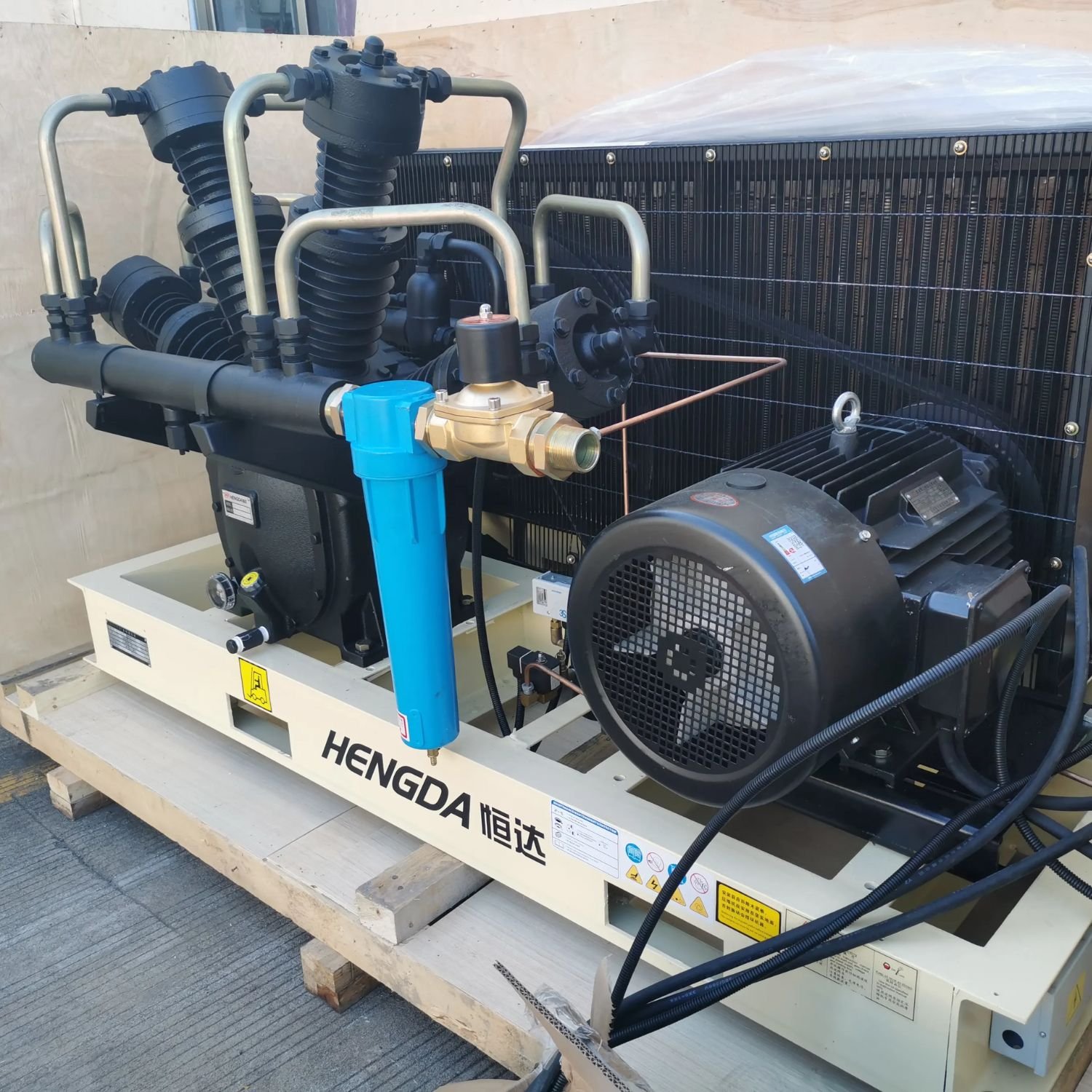 Strong 1.2m³/min Booster Air Compressor High Pressure 30 Bar Piston Air Compressor for PET Bottle Blow