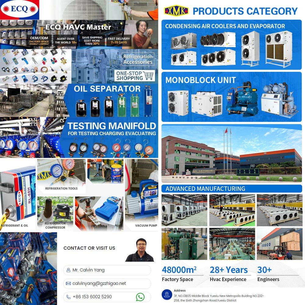 Refrigeration System Condenser Air Cooler Condenser Factory for Freezing Air Cooling for Cold Room Cold Storage