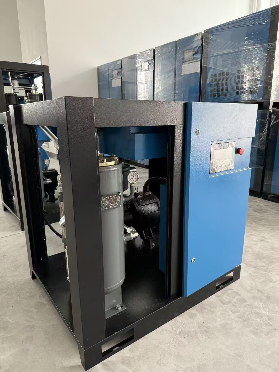 High Pressure 22kw Vortex Screw Compressor 8bar/10bar/13bar Rotary Air Compressor Low Noise Lubricated AC/Gas Power Engine Motor