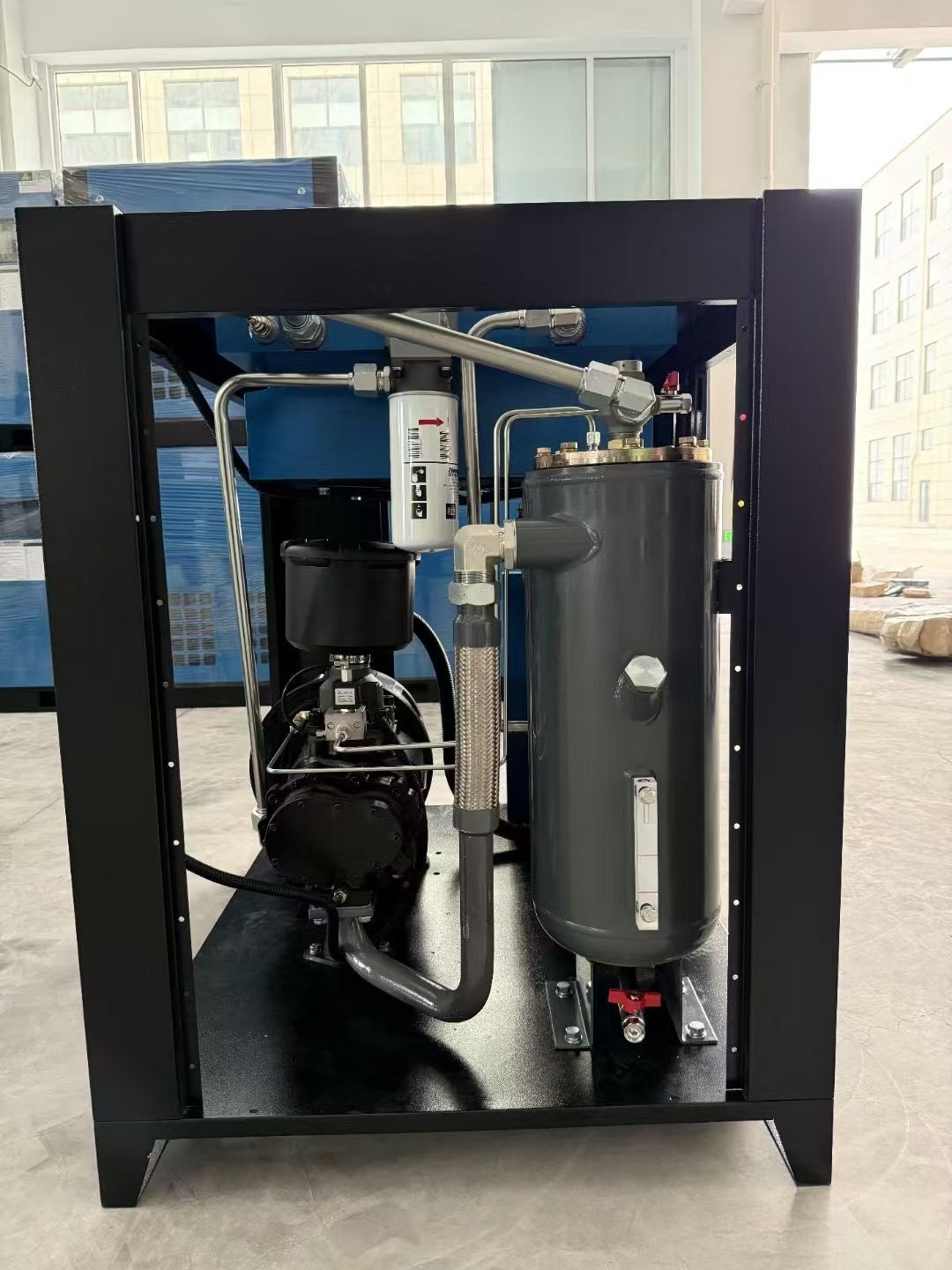 High Pressure 22kw Vortex Screw Compressor 8bar/10bar/13bar Rotary Air Compressor Low Noise Lubricated AC/Gas Power Engine Motor