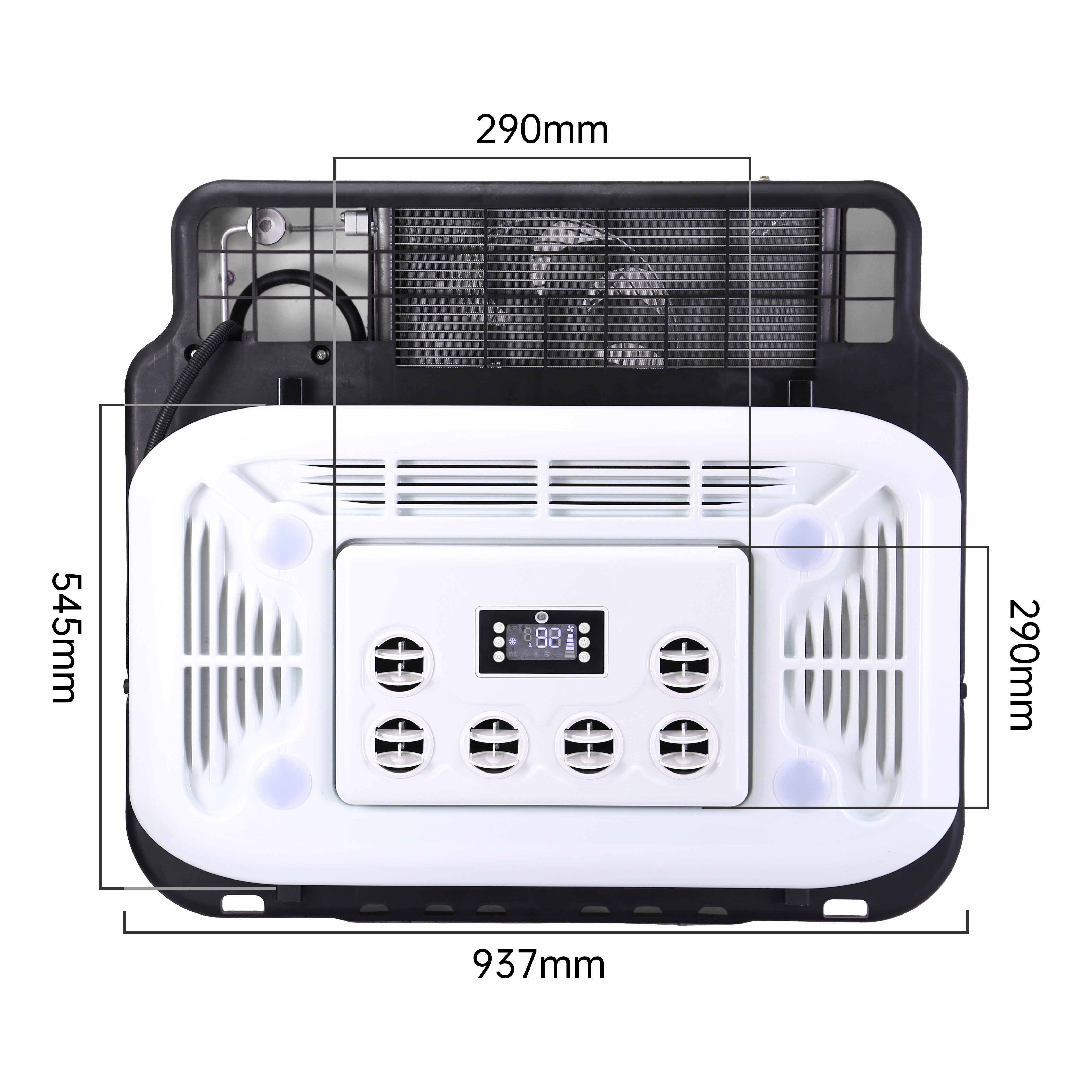 AC.161.064 24V Car Integrated White Parking Cooler 12V Air Conditioner for Truck Lorry RH68 2800W Portable AC Air Conditioner