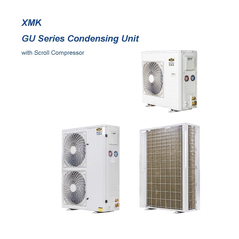 XMK GU05LYE 5HP Industrial Refrigeration Condensing Unit Medium Temp R404 ZSI15KQE Scroll Compressor Cold Room Outdoor Unit