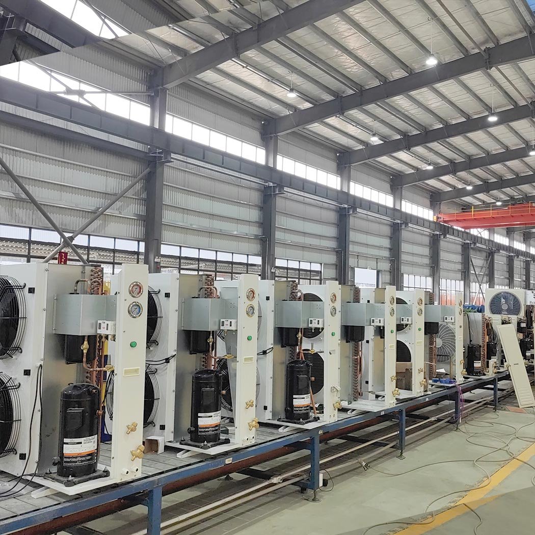 XMK GU05LYE 5HP Industrial Refrigeration Condensing Unit Medium Temp R404 ZSI15KQE Scroll Compressor Cold Room Outdoor Unit