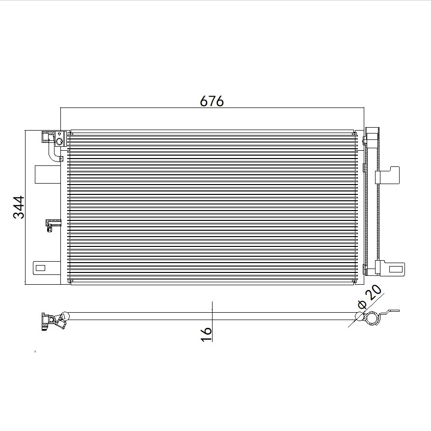 Aftermarket Car Auto Air Conditioning System Auto AC Condenser for AUDI A6L AUDI A4L OEM 8W0816421C