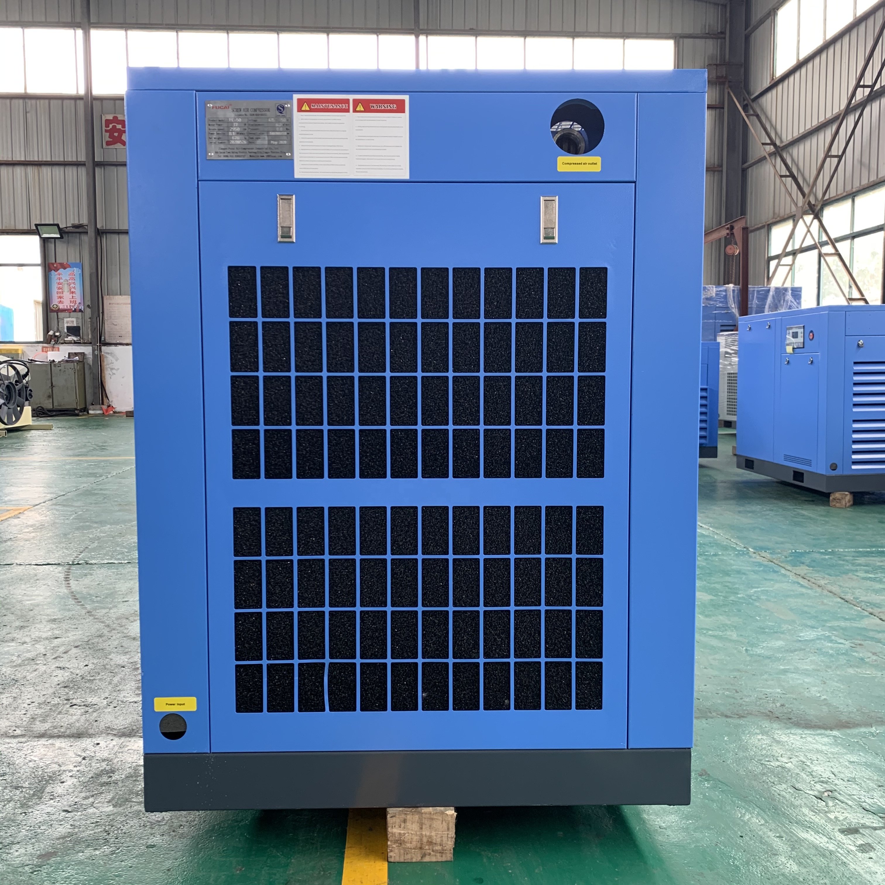 Permanent Magnet Variable Frequency Rotary Stationary Industrial Screw Air Compressors Vsd 50hp/37kw Aire Compressor