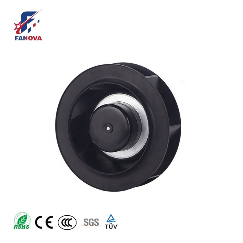 175mm DC 24V 48V External Rotor Brushless Motor Clean Energy Radia Backward Curved Centrifugal Fan