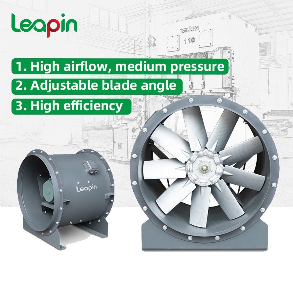 High Air Volume High Pressure Low Noise High Efficiency Aluminium Impeller Axial Fan