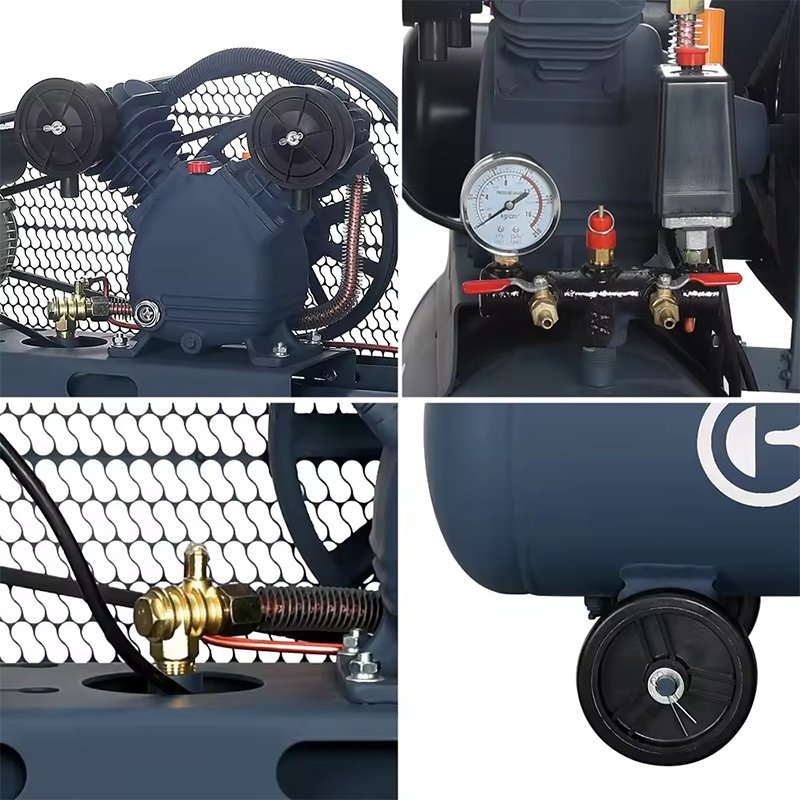 OUBAO Compresor De Aire Industrial 60 Liter 1.5Hp Low Noise Belt Type Air Compressor