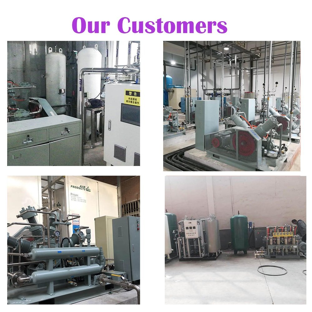 100% Oil Free Hydrogen Nitrogen Oxygen Booster Gas Compressor Industrial High Pressure Gas Air Compressor