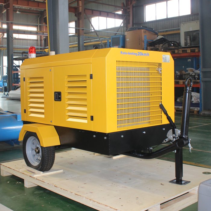 185 Cfm Industrial Diesel Portable Air Compressor for Spray Painting
