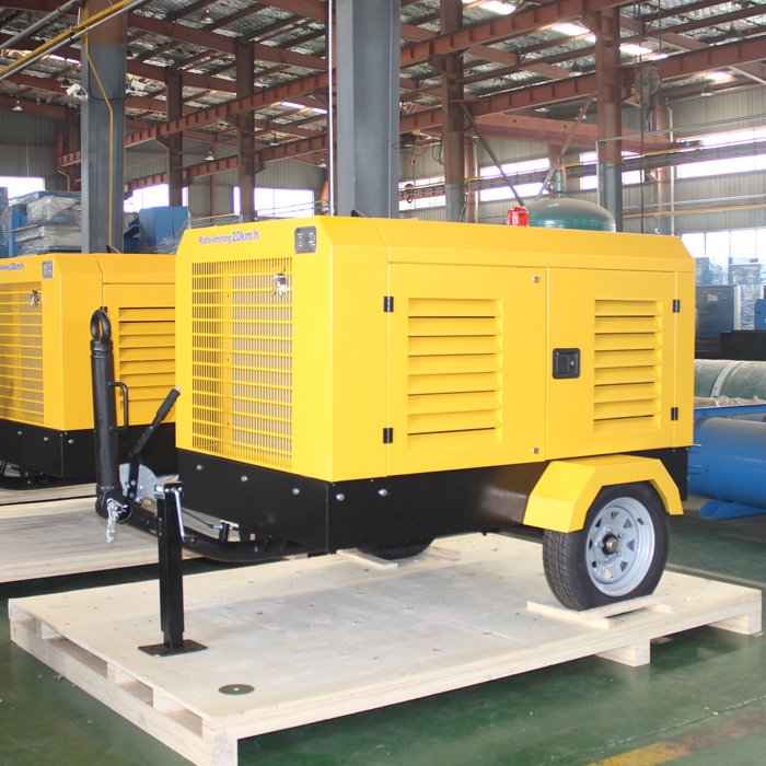 185 Cfm Industrial Diesel Portable Air Compressor for Spray Painting