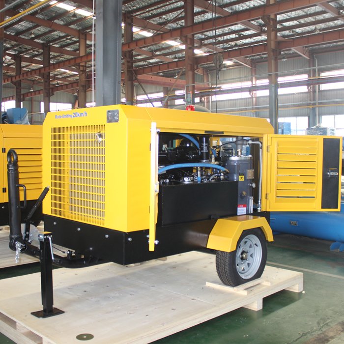 185 Cfm Industrial Diesel Portable Air Compressor for Spray Painting