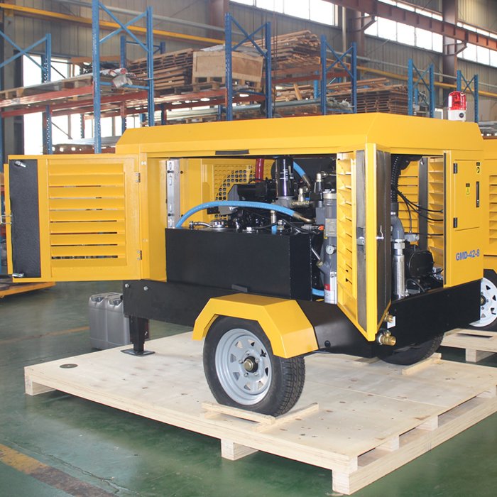 185 Cfm Industrial Diesel Portable Air Compressor for Spray Painting