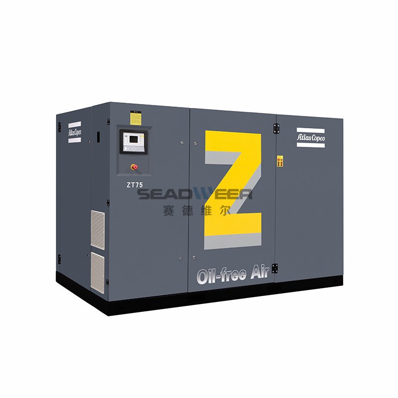 ZR ZT ZR75 ZT75 VSD FF High Pressure Low Noise Atlas Copco Industrial Oil Free Rotary Screw air Compressor