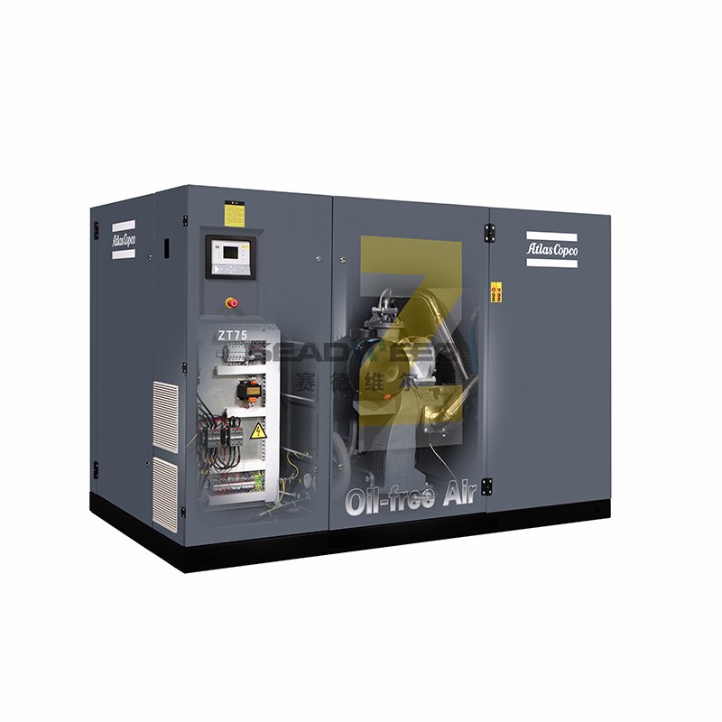 ZR ZT ZR75 ZT75 VSD FF High Pressure Low Noise Atlas Copco Industrial Oil Free Rotary Screw air Compressor