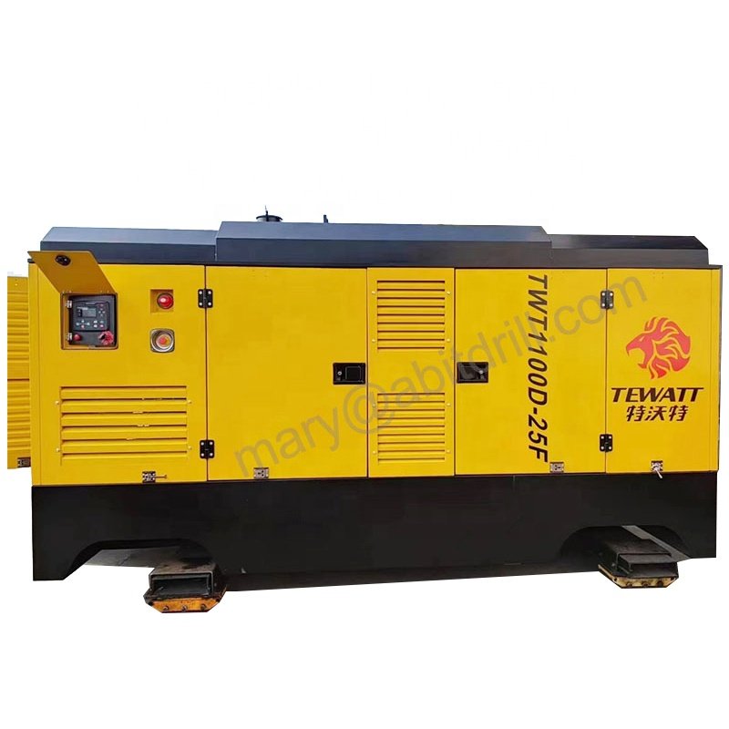 TWT 25bar Portable Diesel Engine Air Cooling Engine Working Tewatt High Pressure Air Compressor