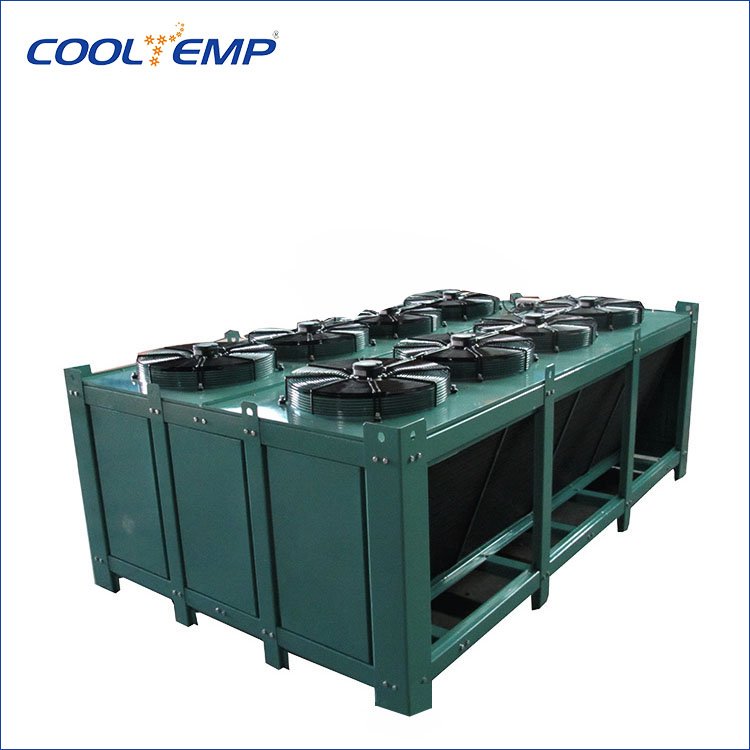 Air Cooled Industrial Cold Room Condenser With V Type Condenser Coils