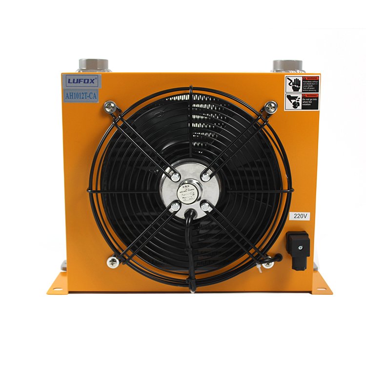 AH1012T-CA Plate Type Air Hydraulic Oil Cooler With Fan Industry Fan Cooler