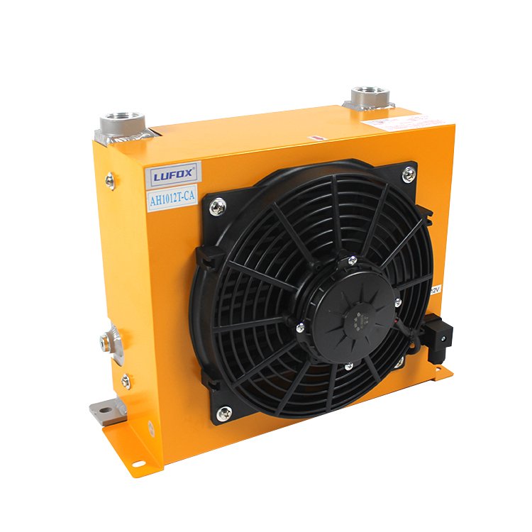 AH1012T-CA Plate Type Air Hydraulic Oil Cooler With Fan Industry Fan Cooler