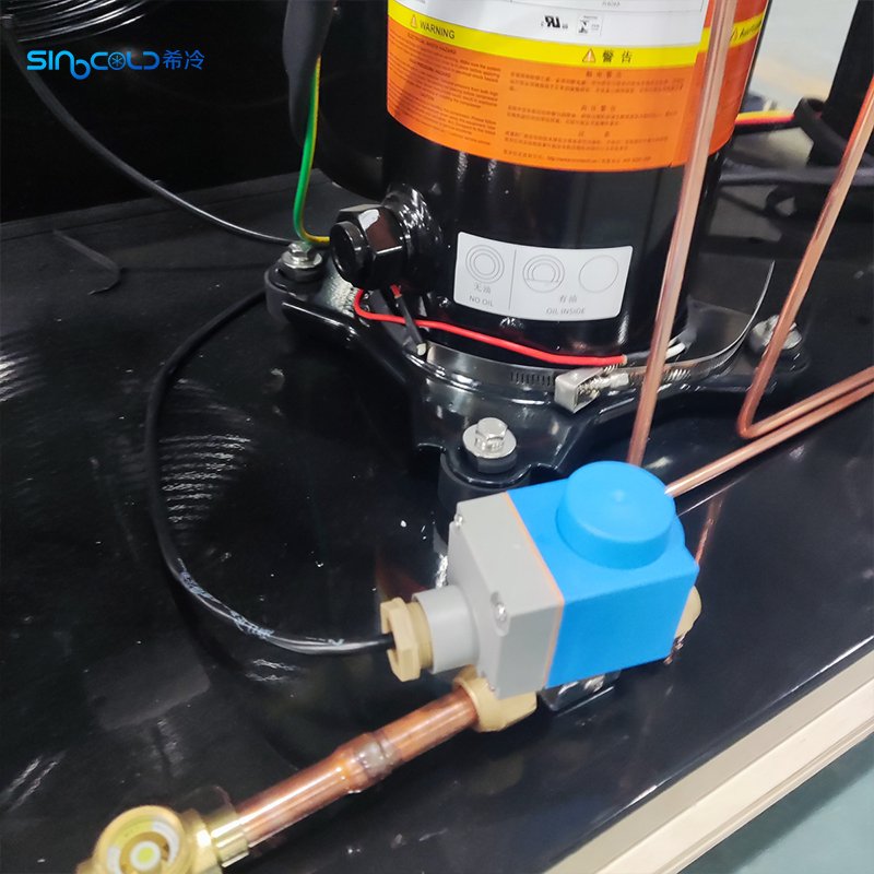 8HP YM132E7G-100 220V Open Type Cold Room Refrigeration Scroll Compressor Medium High Temperature Air Cooled Condensing Unit