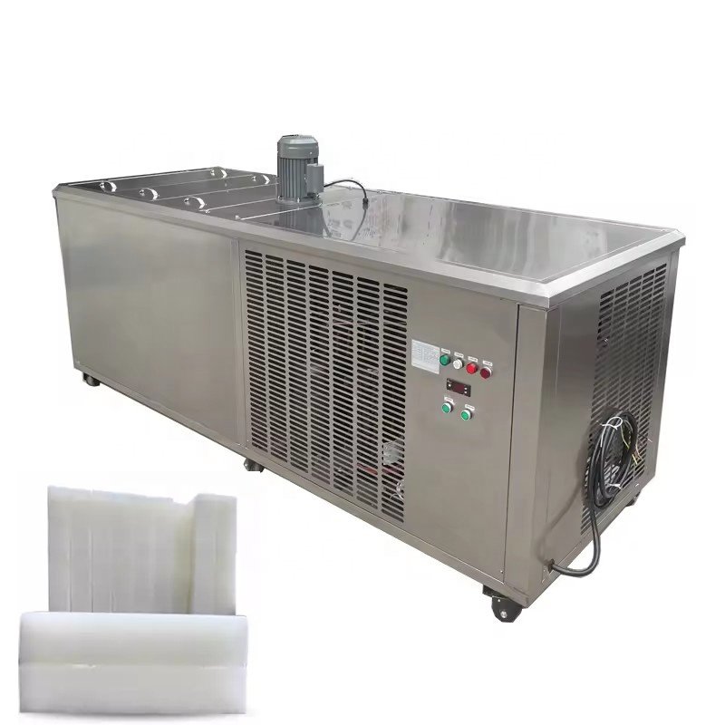 1000kg Commercial Ice Block Making Machine With Water Cooler Condenser