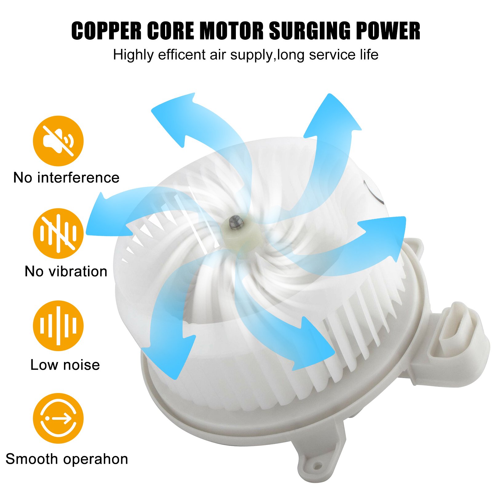 Front AC Blower Motor Fan Assembly with Fan Cage Fit for Toyota Sienna/ Sequoia 2011-2017 Heater Blower Motor Fan