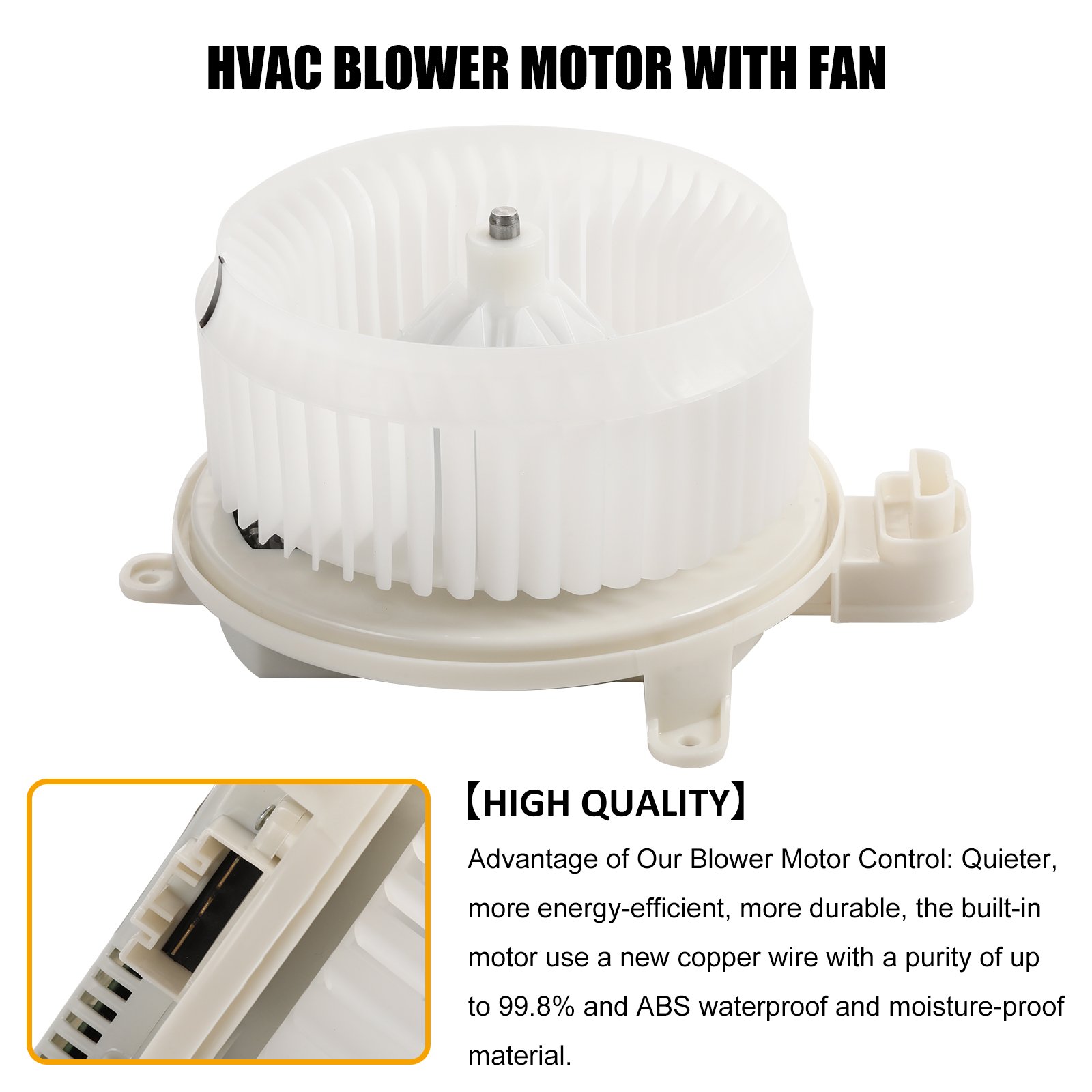 Front AC Blower Motor Fan Assembly with Fan Cage Fit for Toyota Sienna/ Sequoia 2011-2017 Heater Blower Motor Fan