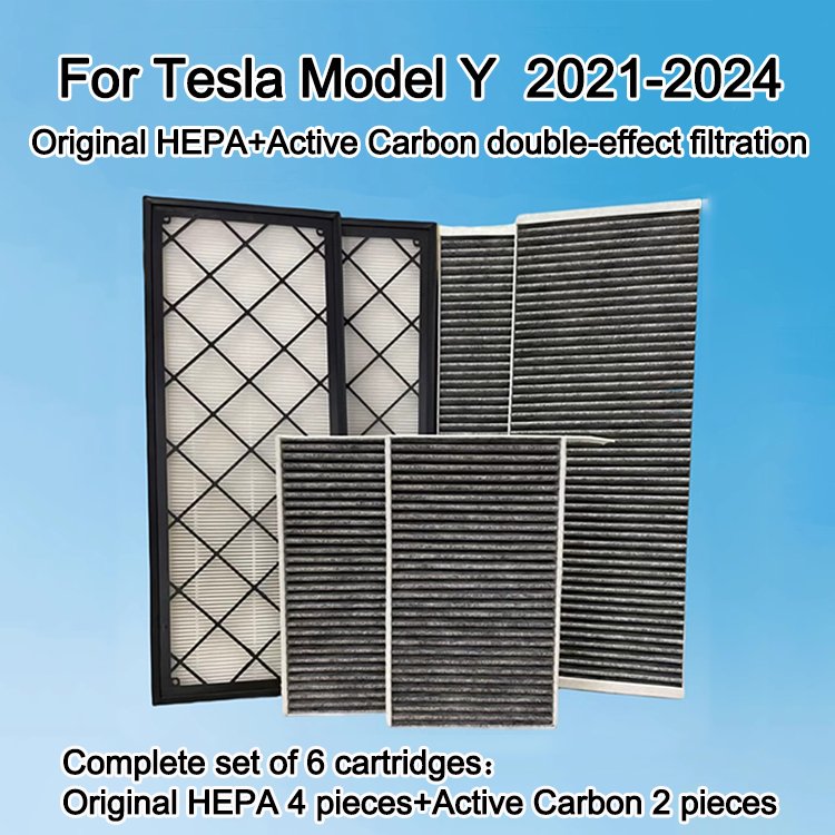 For Tesla Model X/S Air Conditioning Filter 15-24 Models Original HEPA External Biochemical Filter