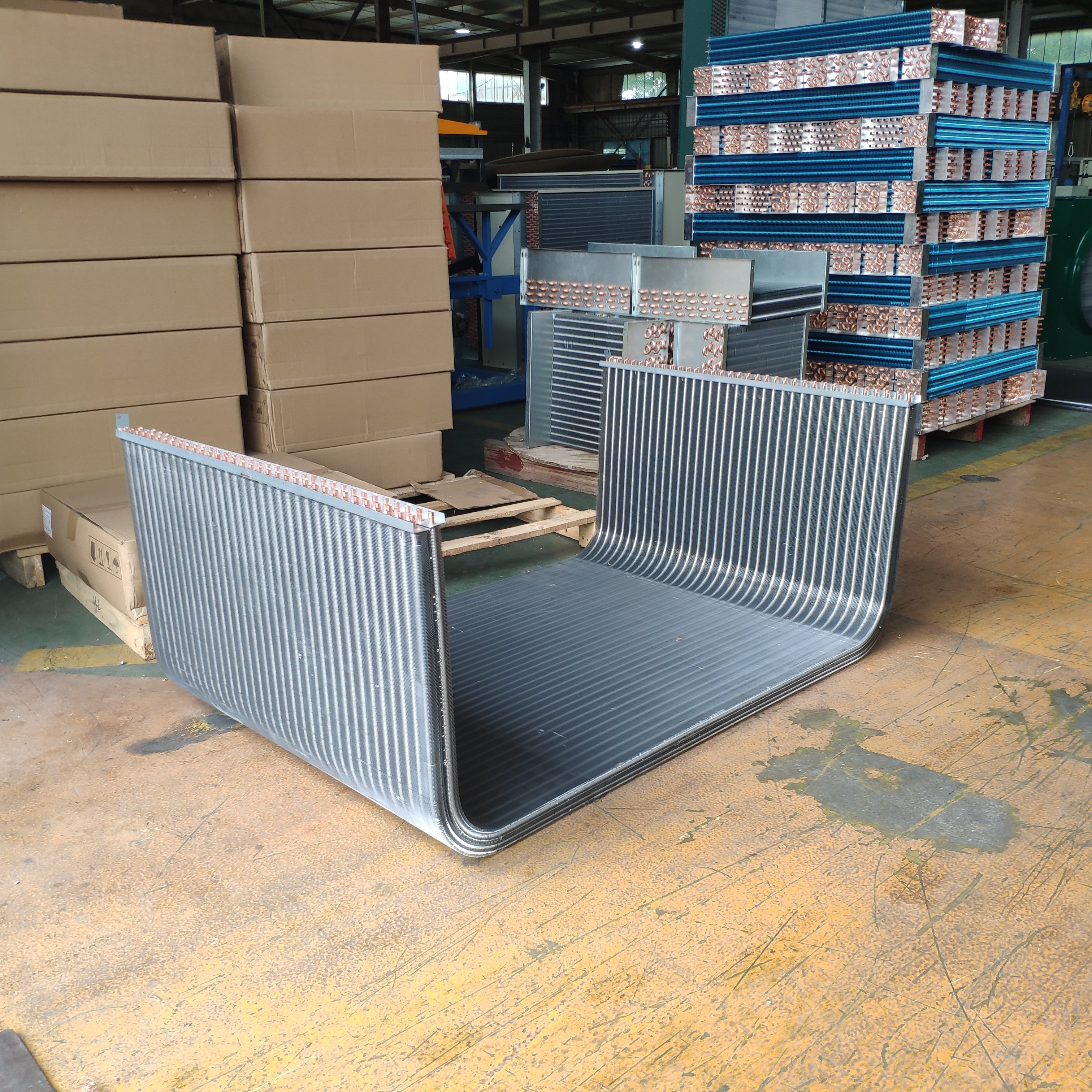 U-Shape Copper Tube Aluminum Fin Refrigeration Parts Condenser for Condensing Units/Air Conditioning