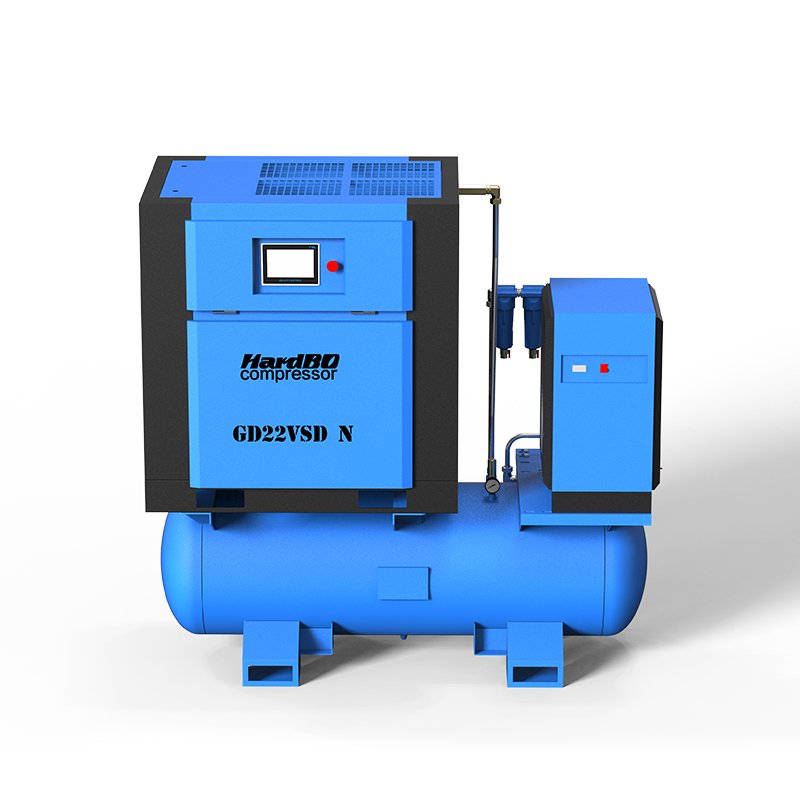 22kw Four-in-One Air Compressor for Manufacturing Plants AC Power Air Cooled Engine Motor Bearing Core Components Lubricated