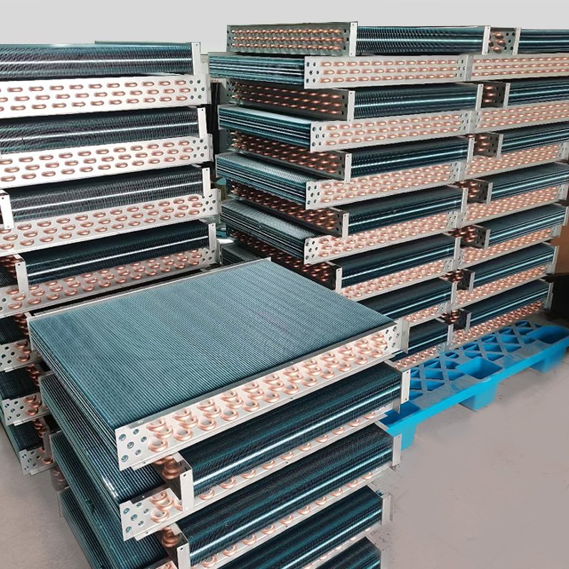 Refrigerator Hvac Heat Exchanger Copper Tube and Copper Finned Aluminum Fin Type Condenser Coil Evaporator Coil