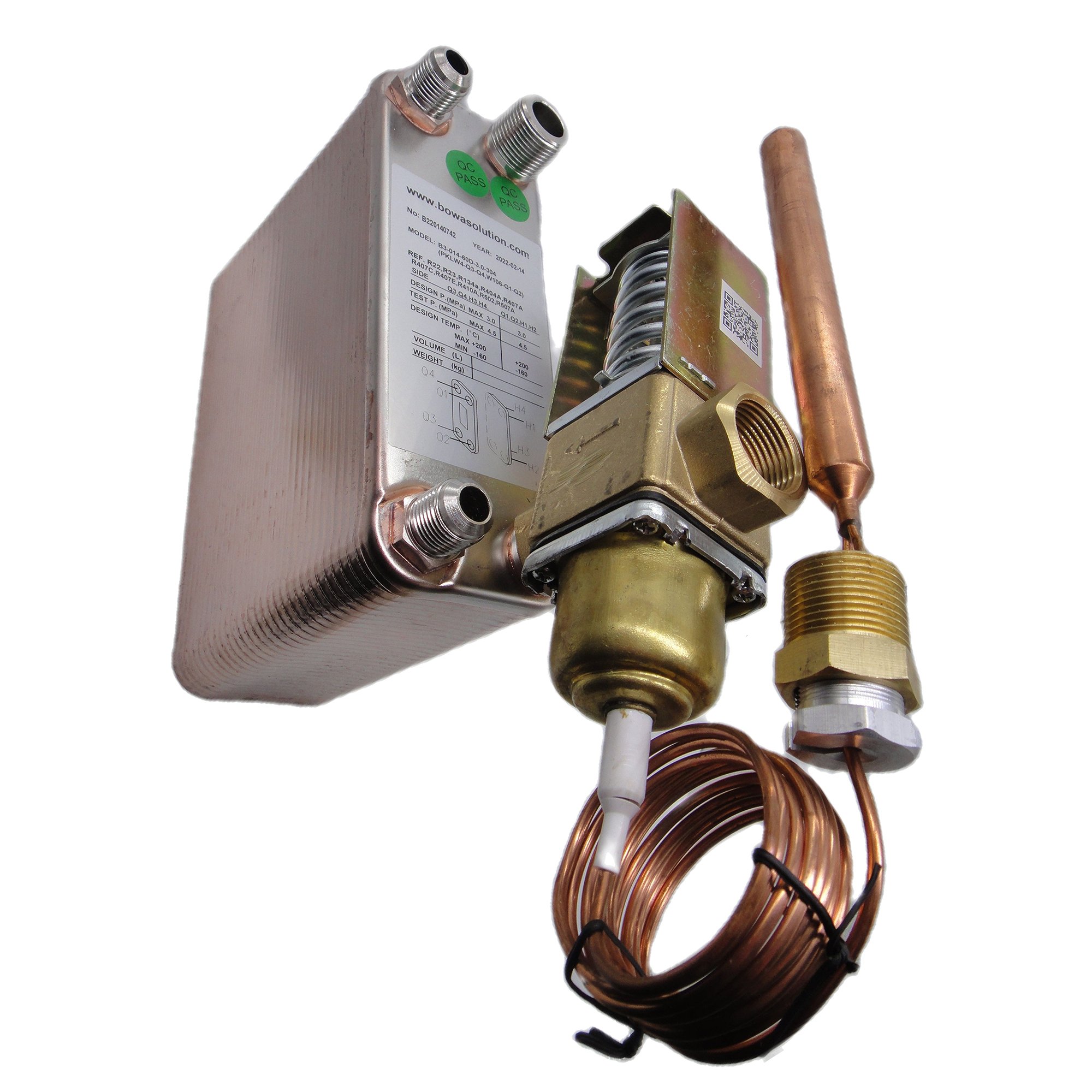1300kcal Condenser and Evaporator Assembly Complete of Heat Pump Water Heater Matches 0.5HP air Conditioner Compressor