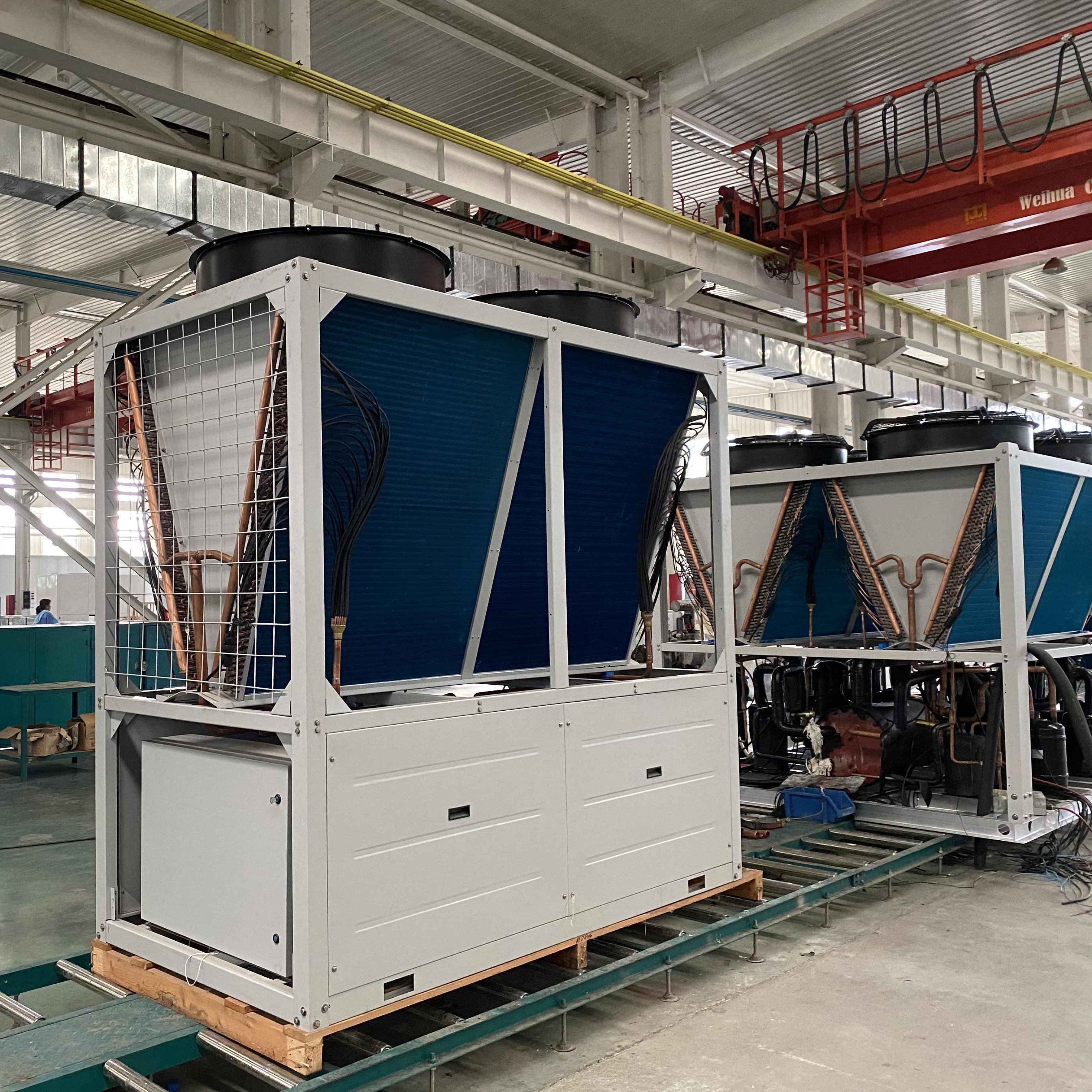 180000 Btu Industrial Ac Conditioner With Copper Pipe Condenser Cooled Scroll Chiller Second Hand Central Air Conditioning