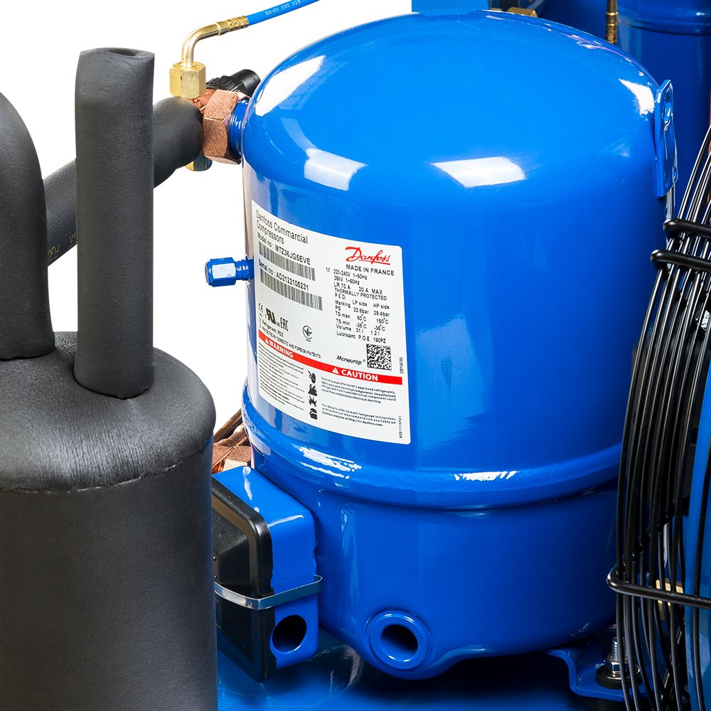 5HP 10HP Air Cooled Outdoor Unit Maneurop Semi-Hermetic Condensing Unit Danfoss Compressor Low Temp Cold Room Refrigeration Unit