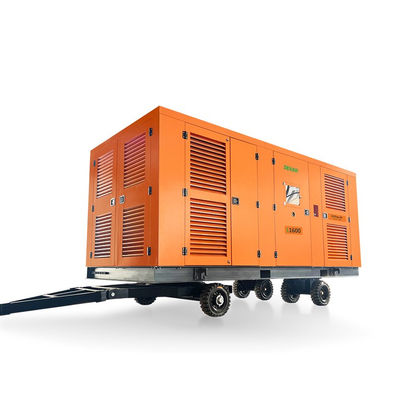 1600 Cfm Mobile Oil Free air Compressor in a Portable Package