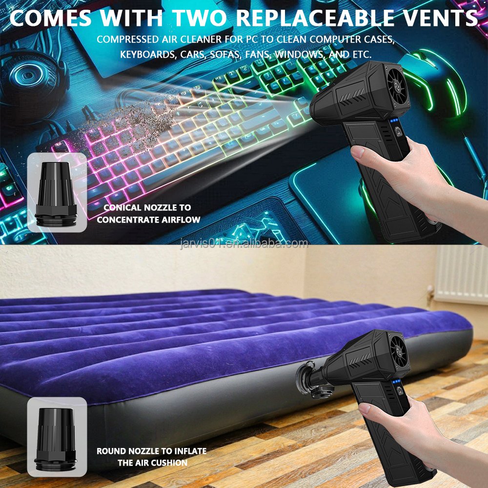 130000 RPM Mini Turbo Fan Electric air duster with 3 Speeds Jet Fan Electric Compressed Air Duster Blower X11 Turbo Fan