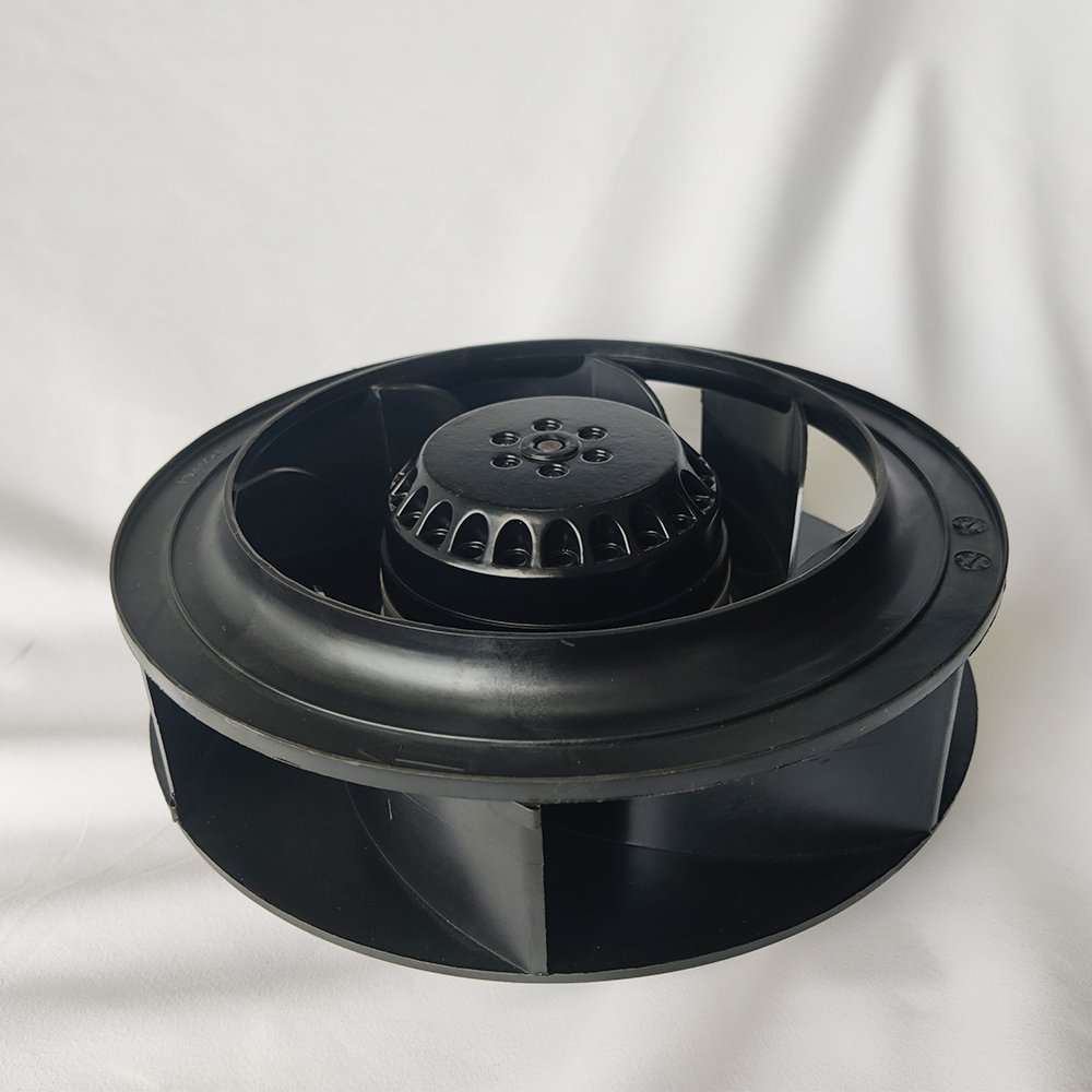 180mm Pa66 EC AC Plastic Radial Fan 253CFM Backward Centrifugal with Ball Bearing for Ventilation and Cooling