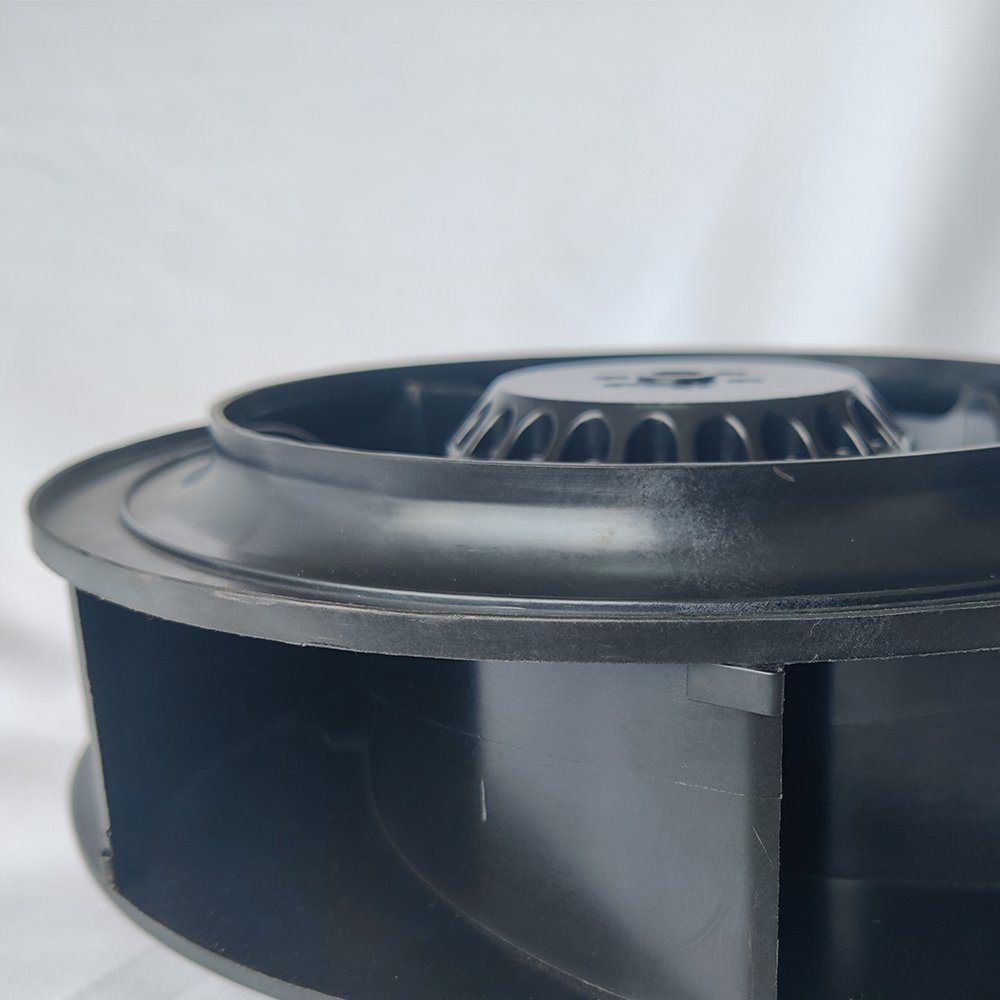 180mm Pa66 EC AC Plastic Radial Fan 253CFM Backward Centrifugal with Ball Bearing for Ventilation and Cooling