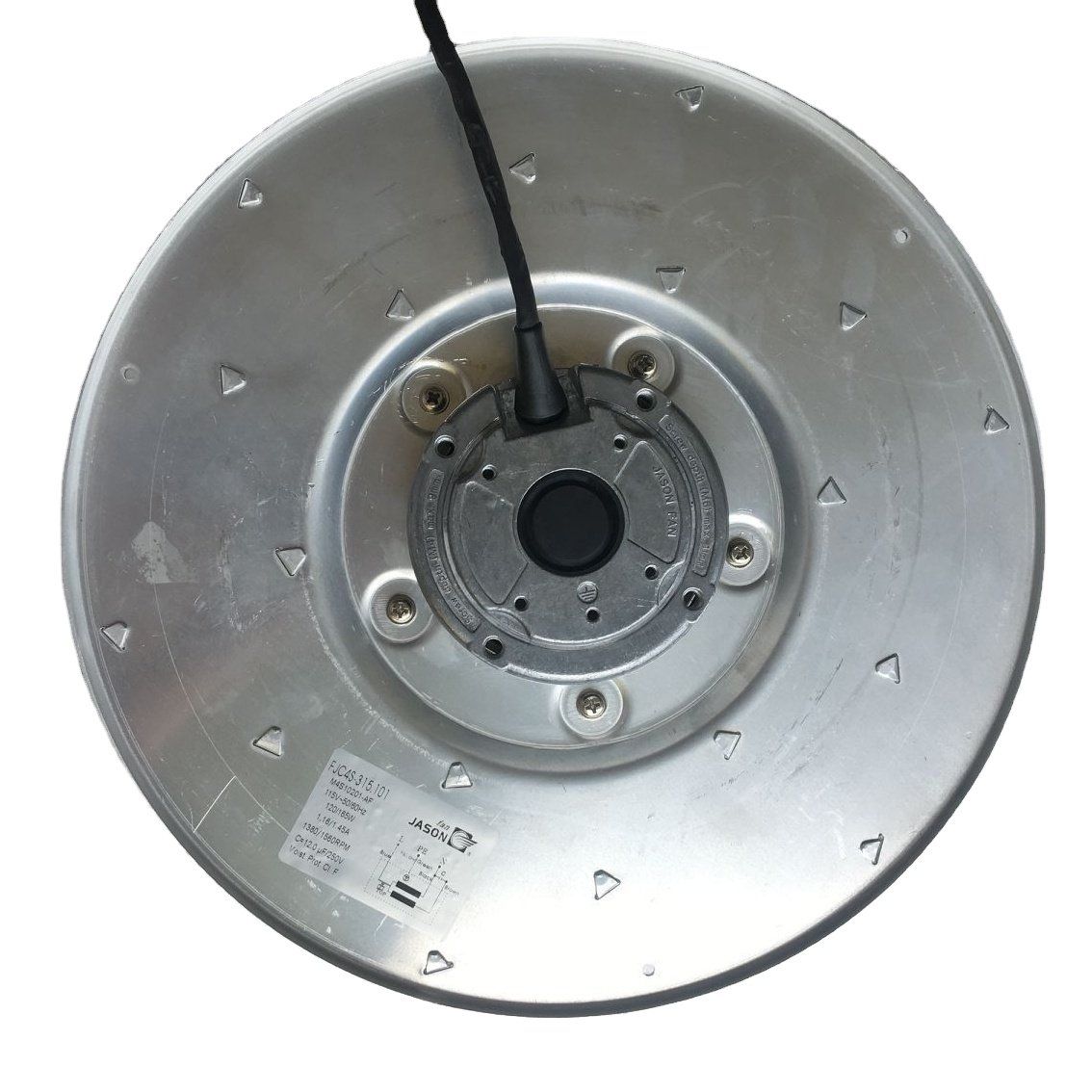 315x315x154mm 1400m3/h Large air Flow 110V 120V AC EC Stainless Steel Impeller Centrifugal Fan Ventilation for FFU